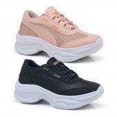 Kit 2 Tênis Puma Feminino Plataforma Preto e Nude